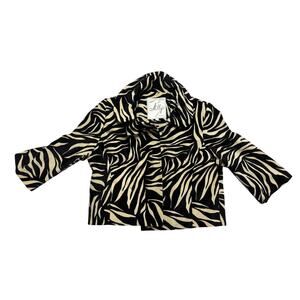 Milly Black & Ivory Zebra Print Jacket Blazer Size 10